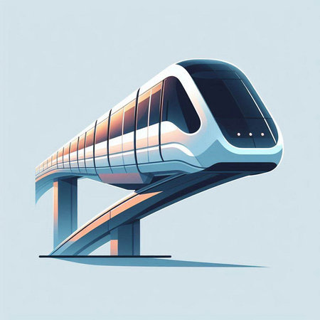 High-speed train. High-speed train. Vector illustration.