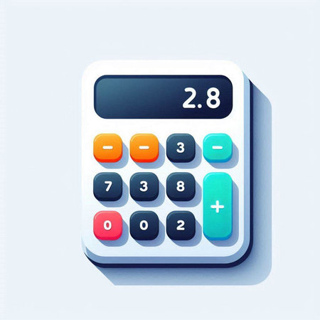Calculator icon on white background. Vector illustration. Eps 10のイラスト素材