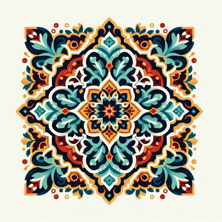Vector vintage ethnic ornamental illustration for print, embroidery.