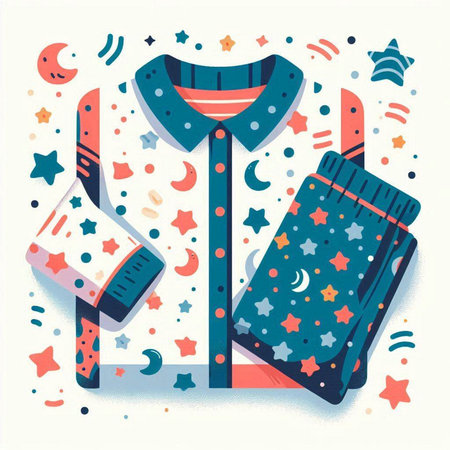 Vector illustration of a man's shirt with a lot of clothes.