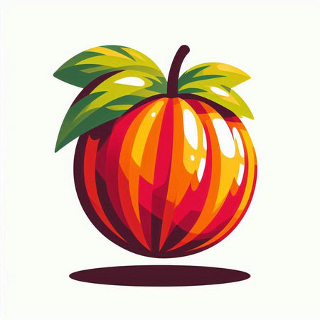 red apple on a white background, vector illustration, eps10のイラスト素材