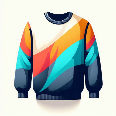 Sweater. Sweater with a long sleeves. Vector illustration.