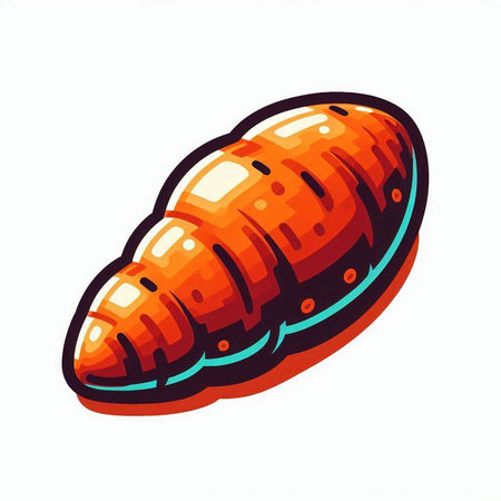 Croissant isolated on white background. Hand drawn vector illustration.