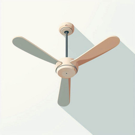 Ceiling fan on a white background. Vector illustration. EPS 10