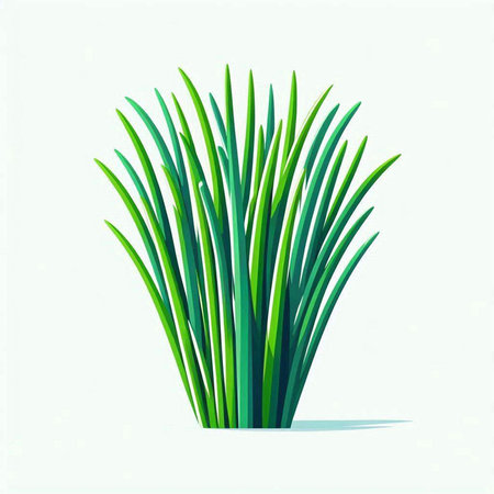 Green onion isolated on white background. Vector illustration for your design.のイラスト素材