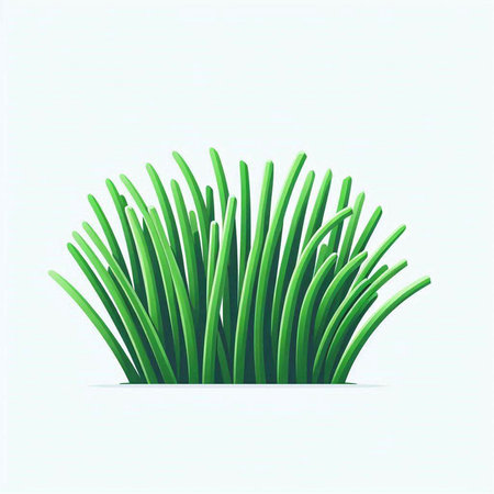 Green grass isolated on a white background. Vector illustration. Eps 10.