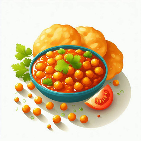 Bowl of red lentil caviar with dumplings on white background