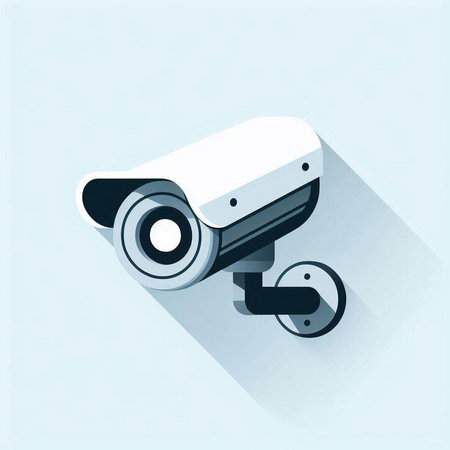 surveillance camera icon, vector illustration. Flat design style.