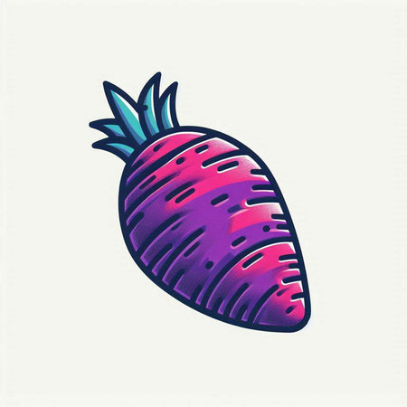 Radish icon. Hand drawn illustration of radish icon for web designのイラスト素材