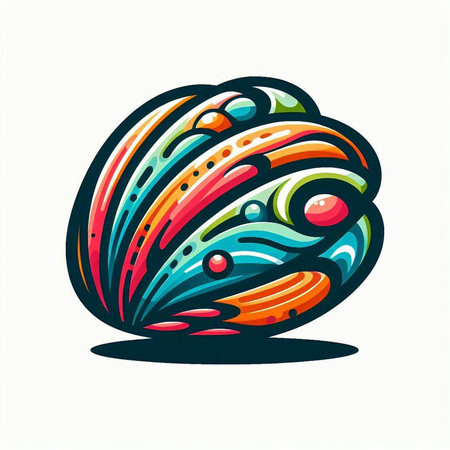 Colorful abstract sphere on white background. Vector illustration for your designのイラスト素材