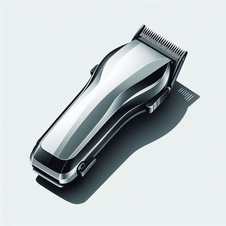 Hair clipper on a white background. 3D rendering.
