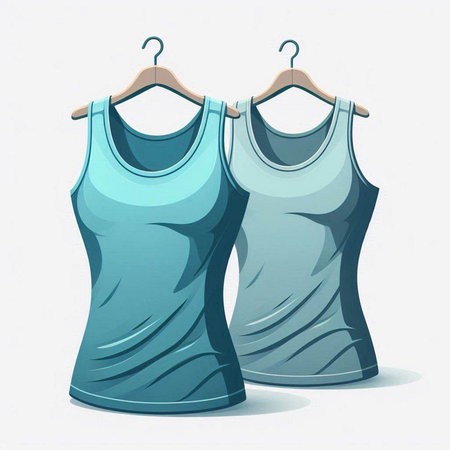 T-shirt on hanger vector illustration isolated on white background.