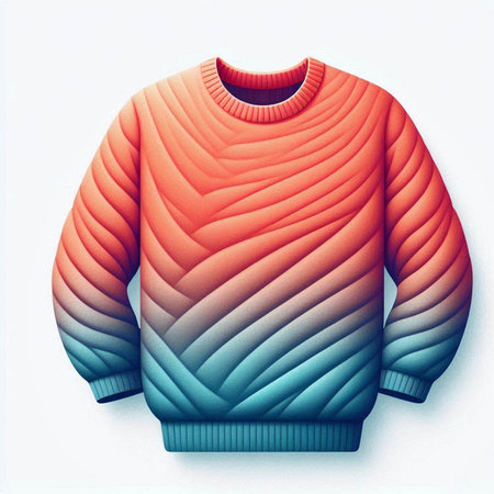 Colorful sweater isolated on white background. Vector illustration. Eps 10.