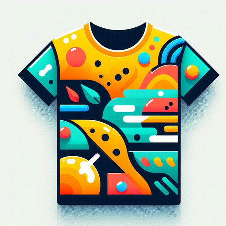 T-shirt design. Vector illustration. Colorful t-shirt design.