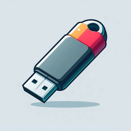 Usb flash drive icon. Vector illustration of USB flash drive.