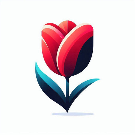 Tulip icon. Vector design template elements for your application or corporate identity.