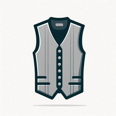 Fashion vest. Vector illustration on white background. Eps 10.のイラスト素材