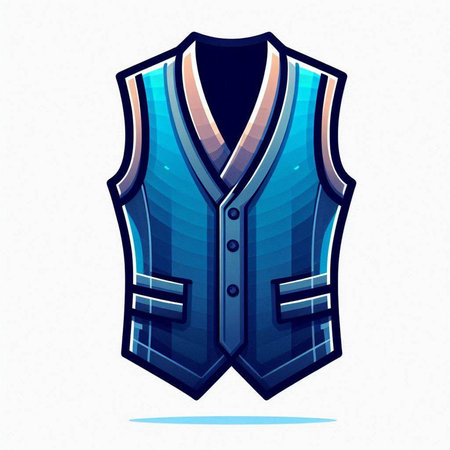 Vest logo design template with reflective vest. Premium Vector illustration.のイラスト素材