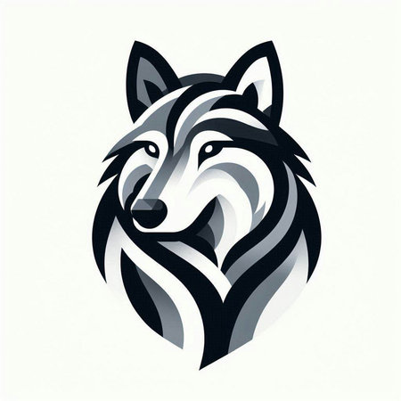 Wolf head vector logo design template. Graphic concept for your design.