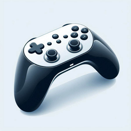 Gamepad isolated on white background. Computer generated image. 3D render.