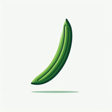 Cucumber icon on white background. Vector illustration of fresh cucumber.