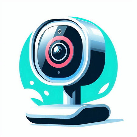 Webcam on a white background. Vector illustration. Eps 10.