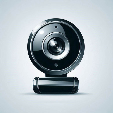 Webcam on the gray background, vector illustration eps 10.
