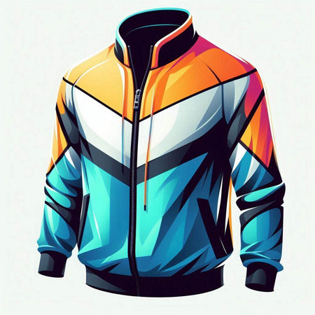 Jacket for extreme sports. Sportswear. Vector illustration.