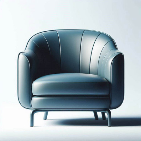 Armchair on a white background. 3d rendering, 3d illustration.