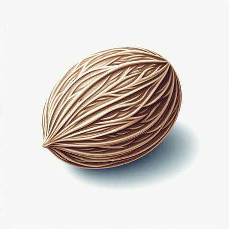 3d illustration of a brown ball of yarn on a white background