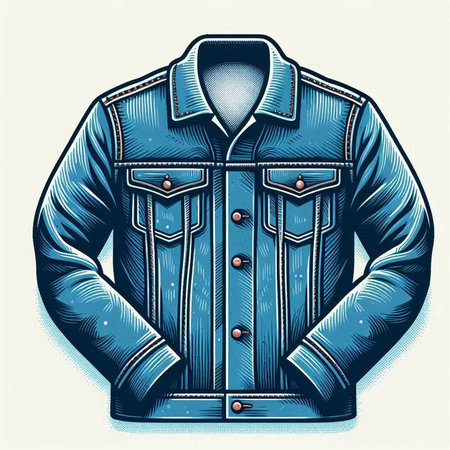 Men's jacket. Vector illustration of a men's jacket with pockets.