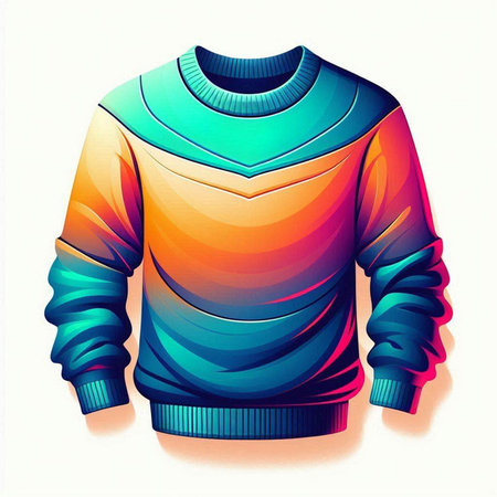 Colorful sweater on a white background. Vector illustration for your designのイラスト素材