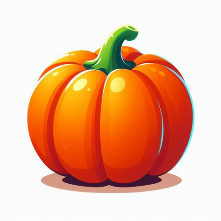 Pumpkin on a white background, vector illustration, eps 10のイラスト素材