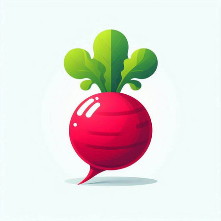 Radish isolated on white background. Vector illustration. Eps 10.