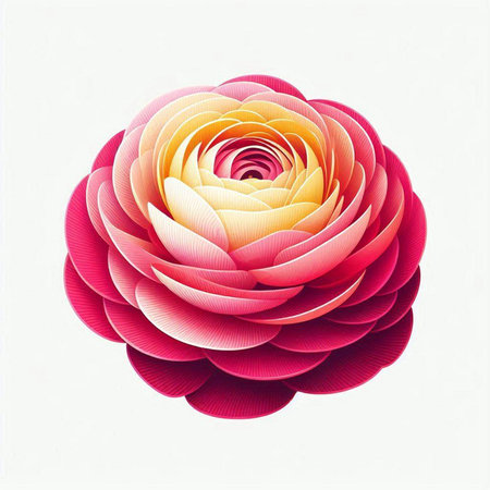Paper rose isolated on white background. Vector illustration. Eps 10.