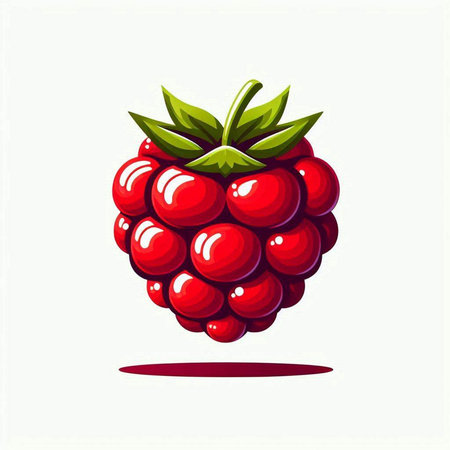 Raspberry vector illustration. Isolated on white background. Vector illustration.