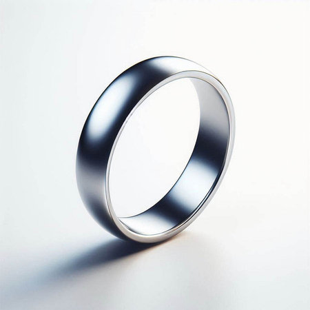 Wedding ring on a white background. 3d rendering.