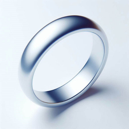 Wedding ring on a white background. 3d render.