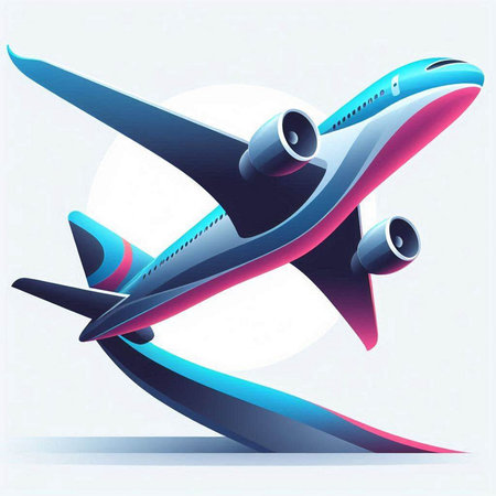 Airplane flying in the sky. Vector illustration for your design.のイラスト素材