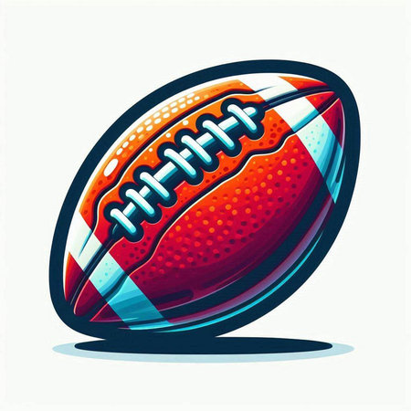 American football ball isolated on white background. Vector illustration. Eps 10.のイラスト素材