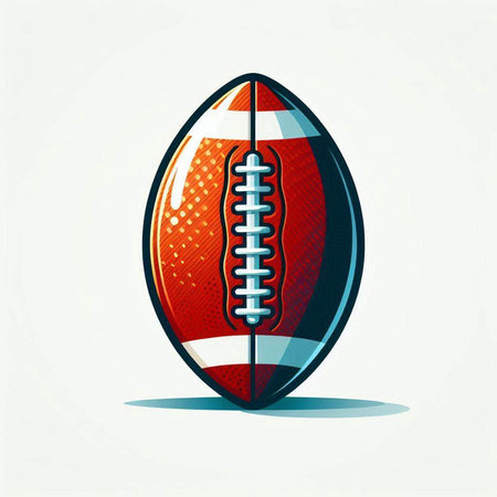 american football ball on white background, vector illustration eps10のイラスト素材