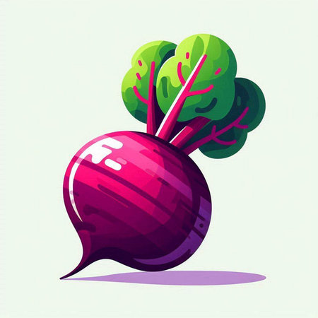 Beetroot vector illustration. Vegetarian food. Beetroot icon.
