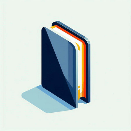 Book icon. Isometric illustration of book vector icon for web design
