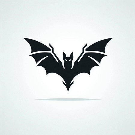 Bat icon on the white background. Vector illustration. Eps 10.