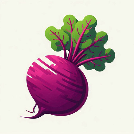 Beetroot. Vector illustration. Isolated on white background.