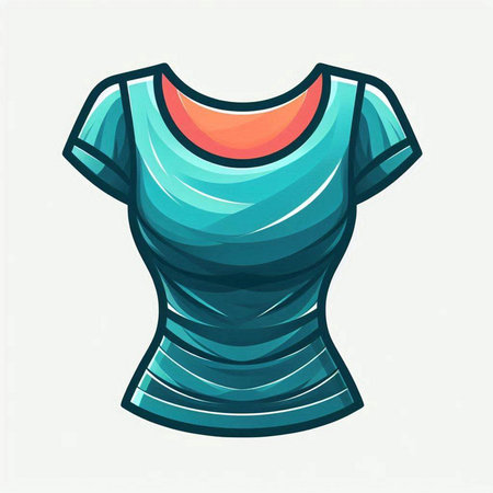 T-shirt design template. T-shirt icon. Vector illustration.のイラスト素材