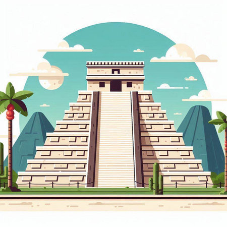 Ancient Mayan pyramid of Chichen Itza, Yucatan, Mexico