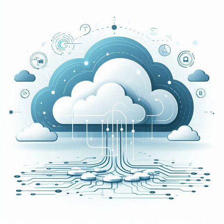 Cloud computing technology concept. Vector illustration for your design. Eps 10