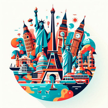 London, United Kingdom. Travel and tourism concept. Vector illustration.のイラスト素材