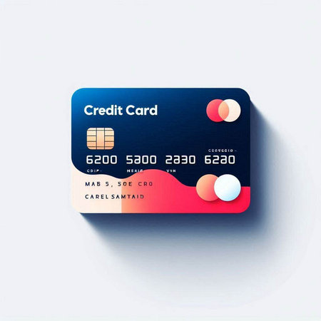 Realistic credit card mockup. Vector illustration. Eps 10.のイラスト素材